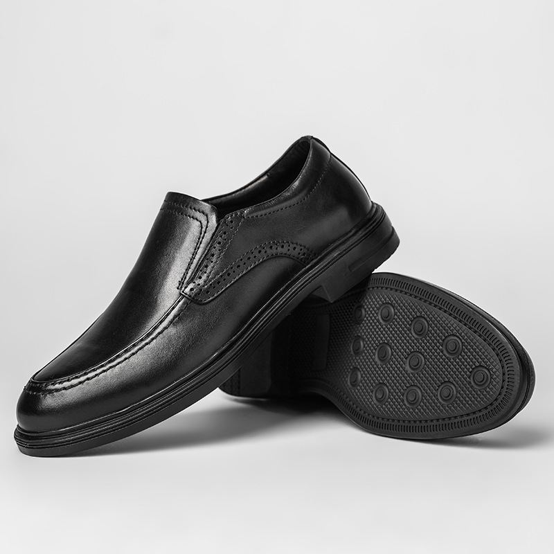 Mænds Business Lædersko Formel Kjole Arbejde Håndlavede Læder Loafers Slip-on Tyksålede Herresko