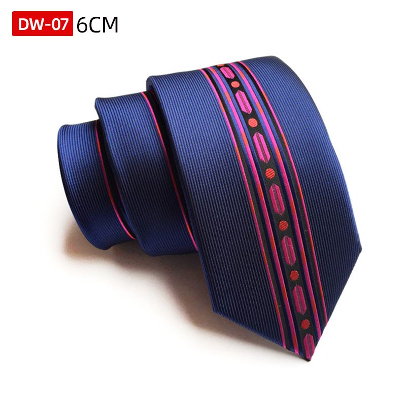 Personality Fashion Tie Polyester Silke Jacquard 6cm Smal Positioning