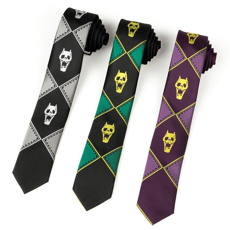 Slips Bizarre Adventure Skull Lazy Zipper Tie Til Mænd