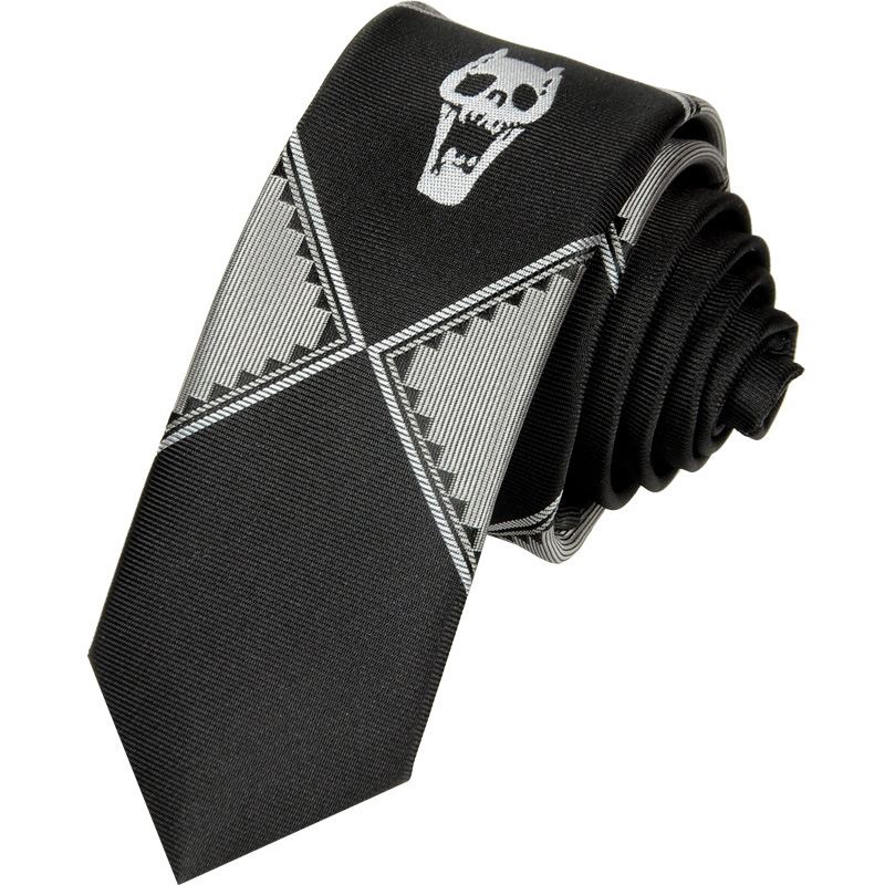 Slips Bizarre Adventure Skull Lazy Zipper Tie Til Mænd