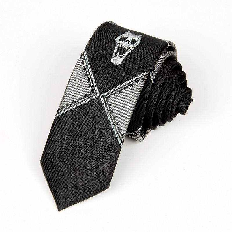 Slips Bizarre Adventure Skull Lazy Zipper Tie Til Mænd