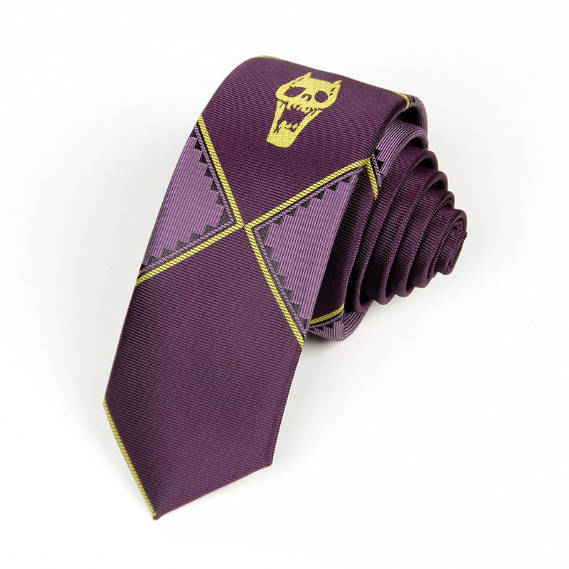 Slips Bizarre Adventure Skull Lazy Zipper Tie Til Mænd