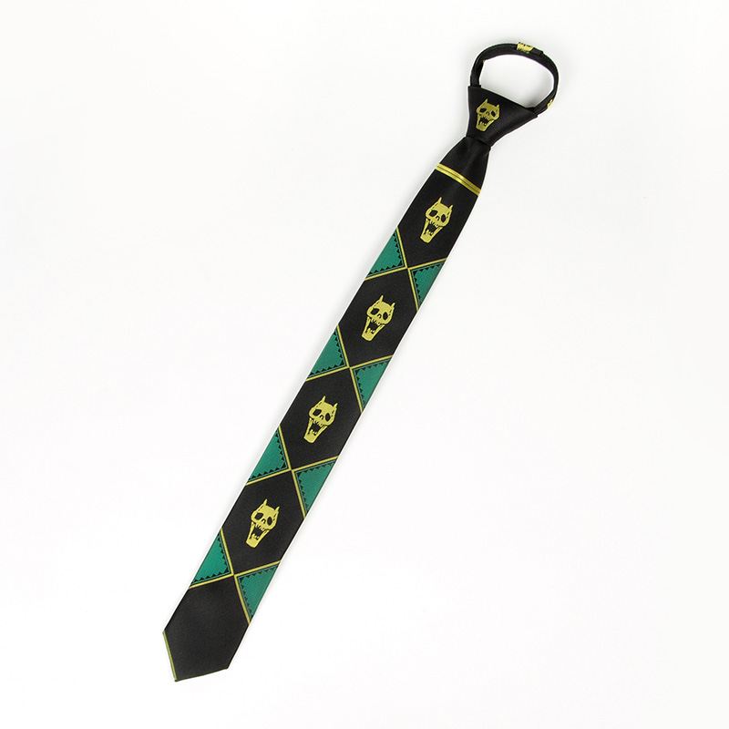 Slips Bizarre Adventure Skull Lazy Zipper Tie Til Mænd