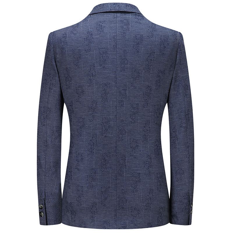 Blazer Jacquard Lille Jakkesæt Med To Knap Til Mænd Business Casual Top