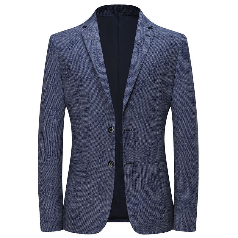 Blazer Jacquard Lille Jakkesæt Med To Knap Til Mænd Business Casual Top