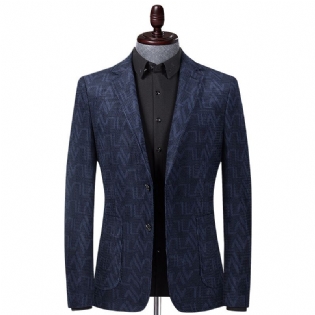 Efterår Og Vinter Jacquard Corduroy Stretch Suit Mænds Ungdom Western Fit Casual