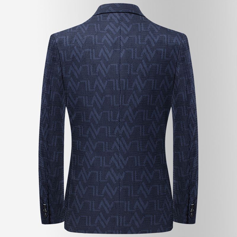 Efterår Og Vinter Jacquard Corduroy Stretch Suit Mænds Ungdom Western Fit Casual